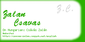 zalan csavas business card