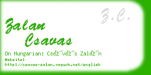 zalan csavas business card